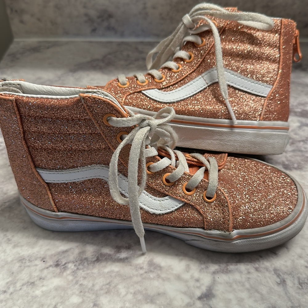 Vans Glitter Palm Tree Sk8-Hi Vans size 1 - Picture 5 of 9